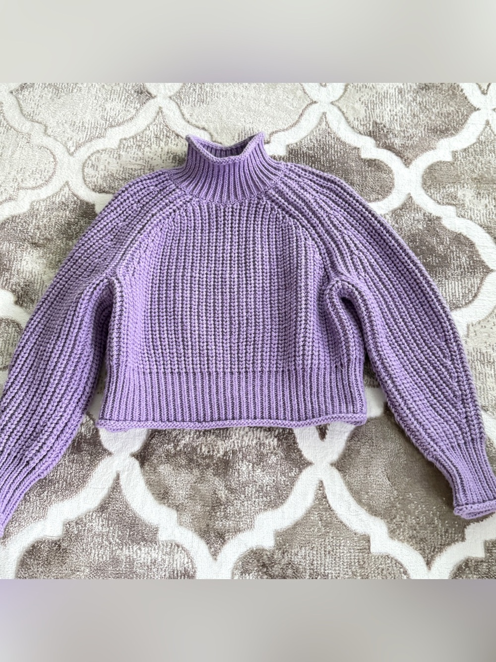 H&M Lilac Knit Sweater - Purple Size M - Picture 4 of 5